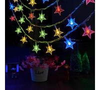Bedroom Fairy Lights - 10ft impermeabile Star String Light With 20 LED | Batteria operata e plug-in opzione, ideale per decorazioni natalizie, feste all'aperto, Wall Decor, And Holiday