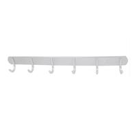 Bedroom Kitchen Aluminum 6 Hooks Wall Mounted Hanger Towel Clothes Hanging Rack