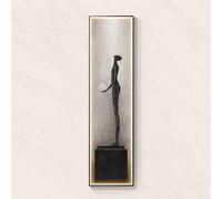 Bedroom Lamp Moderna Arte Astratta Interni Pittura Parete Appendere Lampada Per La Decorazione Casa Cucina Soggiorno Portico Corridoio Sala Da Pranzo Wall Light/Wall Lamp(Black Border,C_30X120CM)