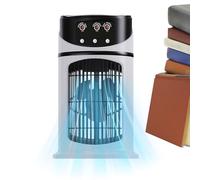 Bedroom Space Cooler, Humidifying Cooling Fan, 3-Speed Mini Device, Built-In LED Light, Compact and Efficient Design, Ideal for Bedroom, Dormitories, Outdoor, Living Room, Camping