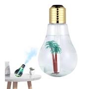 Bedroom Umidifier, USB Personal Desktop Diffuser, 3,46 x 3,46 x 6,22 Inches Bulb Design Quiet Mist Maker Ricaricabile Air Purificatore per Desk, Car, Ufficio, Viaggi, Study, Living Room