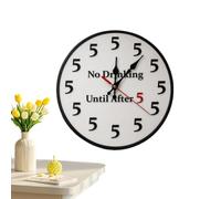 Bedroom Wall Clock | 25x25cm Modern Funny Easy Read Non-Ticking No Drinking