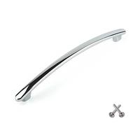 Bedrooms Plus maniglie curve per ante armadio, per mobili cucina, cassetti, mobili camera da letto, finitura Cromo lucido. B8 serie. Distanza tra i fori: 64 mm