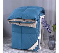 BEDSETS Piumino Letto Matrimoniale Invernale 200x230cm, Piumone Extra Caldo 300 Gr/mq in 100% Microfibra, Trapunta Imbottita Anallergica Traspirante & Lavabile, Bianco (Blue,200cmx230cm 4.5kg)