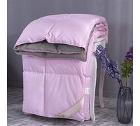 BEDSETS Piumino Letto Matrimoniale Invernale 200x230cm, Piumone Extra Caldo 300 Gr/mq in 100% Microfibra, Trapunta Imbottita Anallergica Traspirante & Lavabile, Bianco (Pink,200cmx230cm 4.5kg)