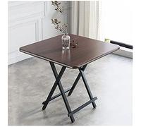 BEDSETS Scrivania pieghevole per computer, già assemblata e pieghevole, scrivania per casa, ufficio, scrivania per interni ed esterni (noce, 60 × 60 × 55 cmH)