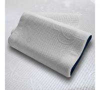 Bedshire Pillow Coppia Cuscini Cervicale per Dormire Guanciali Ortopedici per Collo con Memory Foam HD Federa di Cotone Sfoderabile e Traspirante Alto 13cm da Letto Made in Italy 100%