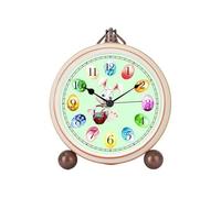 Bedside Clock - Spring Spirit All Year Round | Metal Easter Egg Cute Alarm For Shelf | For Bedroom Living Room Office Kitchen Cabinet Mantel, Battery-Operated Decorative Accent For Adults Kids Friends