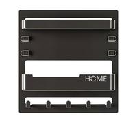 Bedside Floating Shelf - Wall Stick on Storage Rack | Aesthetic Mounted Shelves | Organizer with Hooks & Cable Clips for Phone, Remote & Accessories, Bedroom, Bathroom & Dorm