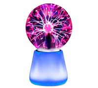 Bedside Lamps - USB Powered Touch Sensitive Desk Decor, 7-Color Changing Plasma Ball Ambient Light, Interactive Electric Sphere for Fun Home Ambience, Energy-Efficient Night Lamp for Bedroom