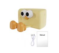 Bedside Light with Timer Creative Shape Dimmable Flicker Free Rechargeable Adorable Cartoon Cheese LED Night Lamp QingHai
