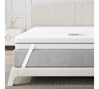 BedStory 10CM Topper Matrimoniale 160x200 cm,Topper Memory Foam Matrimoniale con infuso di Carbone di Bambù, Coprimaterasso con rivestimento rimovibile e lavabile, Correttore Materasso