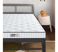 BedStory Materasso singolo da 16 cm, materasso ibrido a molle medie, bobine e comodo materasso in schiuma per supporto durevole Materasso-in-a-Box 90 × 190
