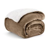 Bedsure Coperta in Pile Sherpa - Plaid Divano e Letto, Coperta Calda Accogliente, Sherpa Extra Spessa Morbida, Coperta Termica Copridivano Matrimoniale, XL 150x200 cm, Cammello