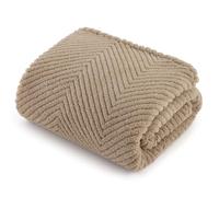Bedsure Coperta Lavabile per Cani Grandi - 152x127 cm Coperta per cane in pile corallo, morbida e soffice, coperta per gatto, coperta per animali domestici per viaggio, letto, divano, marrone