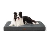 Bedsure Cuscino per cani in memory foam, tappe L 89 x P 56 x H 8 cm Grigio Scuro