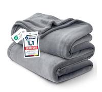 Bedsure Plaid Divano Coperta Pile - Flanella, 220 x 240 cm, Grigio