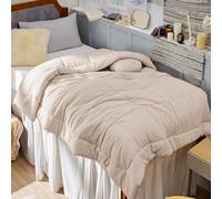 Bedsure Trapunta per letto matrimoniale XL, con inserto per piumino, beige, per tutte le stagioni, alternativa al piumino con linguette angolari