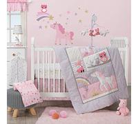 Bedtime Originals Rainbow Unicorn - Set di biancheria da letto per culla, 3 pezzi, viola