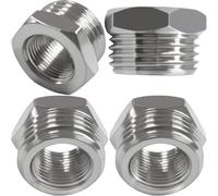 Beduan Adattatore per tubo dell'acqua in ottone da G 1/2 a compressione 3/8, riduttore, adattatore per tubo flessibile di alimentazione per rubinetto da cucina e bagno, adattatore valvola di arresto,