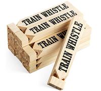 Bedwina Fischietti Treno in Legno (Confezione da 12) - Fischietti Treno in Legno per Bambini, Bomboniere per Trenini, Decorazioni di Compleanno a Tema, Rumorosi, Riempitivi per Sacchetti Regalo