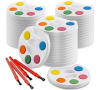 Bedwina Set di colori ad acquerello Mini per bambini - (confezione da 24) - 5 colori ad acquerello, tavolozza e pennello, per feste artistiche e forniture per feste di pittura