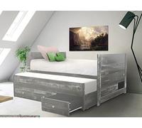 Bedz King Trundle, Twin, Weathered Grey