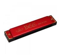 BEE 16 Holes Key of C Children's Tremolo Harmonica Red