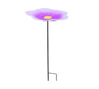 Bee Bath - Wild Bird Feeder Bath Bowl Garden Flower Stake for | Resin Metal Stake Pollinator Water Bowl Decorative Garden Accessory Patio Porch Yard Lawn Flower Bed Birdwatching Nature Habitat Use