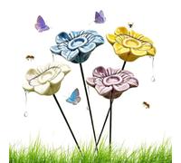 Bee Baths for Garden - 4PCS Ceramic Decorative Feeder | Bee Watering Cups,for Hydration Drinking Outdoor Garden Patio Balcony Deck Farm Backyard