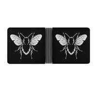 Bee Bifold portafoglio in pelle sottile porta carte di credito carino borsa, Stile:, Taglia unica