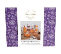 Bee & Bumble Kit per pittura a forma di zucca di Halloween, kit per realizzare candele in ceramica, decorazioni autunnali uniche, ideale per adulti e bambini, accessori artigianali per Halloween,