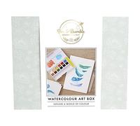 Bee & Bumble Scatola di pittura ad acquerello, pastelli ad olio, pastelli morbidi, blocco A5 con supporti misti, ceppo di miscelazione, per artisti in erba, perfetto per adulti e bambini e artisti in