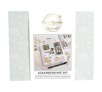 Bee & Bumble Set di album per scrapbooking, colore bianco, perfetto per matrimoni, nascite, demolire autografi, conservare foto, ricordi e molto altro ancora, la carta può essere decorata con
