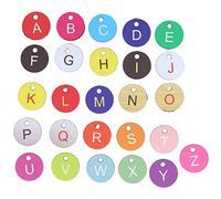 Bee Colony Numbered Tags 26PCS | ABS Plastic Beekeeping Labels for Colony Management/Condition Management | Round Tags with Hole for Lanyards & Pushpins (26 color letter cards)