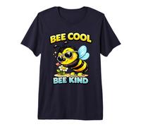 Bee Cool Bee Kind Simpatico impollinatore Design gentilezza Maglietta Premium