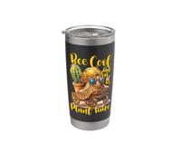 BEE COOL I'M ON PLANT TIME Bicchiere termico in acciaio inox doppia parete