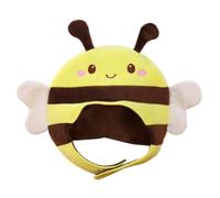 Bee Costume Hat, Plush Head Cover, Themed Accessory, Soft Interior Padding, Lightweight Breathable Fit, Great for Costume Parties and Stage Performances, 15.75x9.84 inches