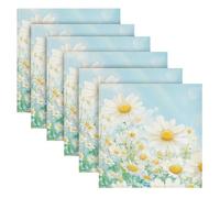 Bee Daisy Hi Summer Flower panno cena tovaglioli colorati crema panno tovaglioli set di 6 50,8 x 50,8 cm servilletas de tela para bordar