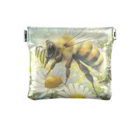 Bee Daisy Hi Summer Piccolo portamonete in pelle unico mini portamonete portamonete da donna, Bee Daisy Hi Estate, 1 size, Stampa artistica