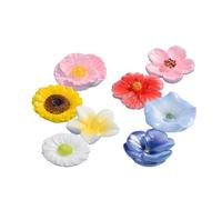 Bee Drinking Cups, Aesthetic Flower Design Set, 5 Inches Bee Feeder Floating Access Feature, Foam Material Station with Weather Resistant Finish, Feeder with Garden Style, Pollinator Water