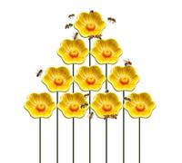 Bee Drinking Cups For Garden - 10-Piece Ceramic Pollination Station | Insec
