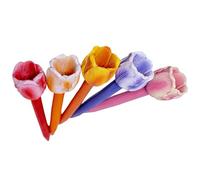 Bee Drinking Flower Cups - 5 Pieces Resin Bee Water Feeder for Pollinator Hydration, Weather Resistant Design with Stable Base Function, Garden Water Station for Yard, Balcony, Patio, Park