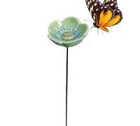 Bee Feeder Ceramic, Weather Resistant Bath, Outdoor Utility with Balanced Build, Compact Accessory with Reliable Texture, 1.61x1.61x10.63 inches Garden Decor, Practical Aid for Yard Backyard Patio