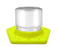 Bee Feeder, Hexagonal Shape Jar Pollinator Drinking Station Bee Hydration Feeder for Outdoor Garden Backyard Lawn Park Farm Beekeeping Flower Support Wildlife Feeding Accessory