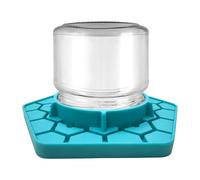 Bee Feeder, Hexagonal Shape Jar Pollinator Drinking Station Bee Hydration Feeder for Outdoor Garden Backyard Lawn Park Farm Beekeeping Flower Support Wildlife Feeding Accessory