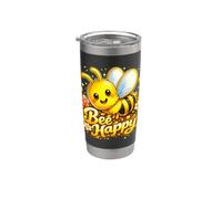 Bee Felice Carino Bumble Bee Miele Bee Vibes Positive Bicchiere termico in acciaio inox doppia parete
