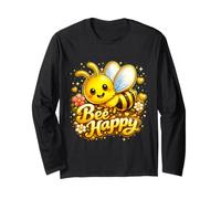 Bee Felice Carino Bumble Bee Miele Bee Vibes Positive Maglia a Manica