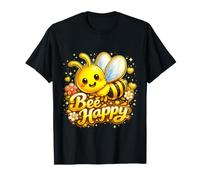 Bee Felice Carino Bumble Bee Miele Bee Vibes Positive Maglietta