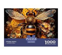 Bee Floral Art Premium Paper Interlocking Design, Ideal Hobby for Stress Relief, Relaxation And Home Entertainment 70x50cm/1000pcs
